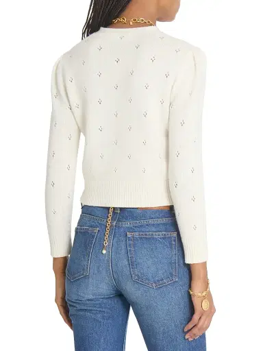 Chloé Women's Pointelle Wool-Cashmere Sweater - Iconic Milk | Thumbnail 5 Chloé Women's Pointelle Wool-Cashmere Sweater - Iconic Milk | Thumbnail 5