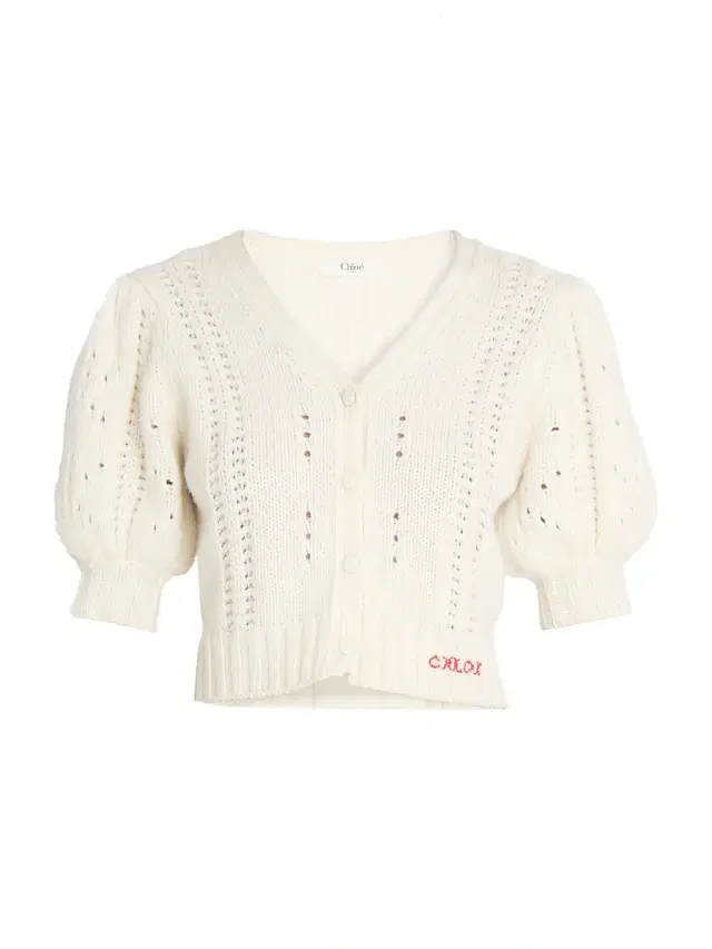 Women's Wool-Cashmere Elbow-Sleeve Cardigan - Iconic Milk Women's Wool-Cashmere Elbow-Sleeve Cardigan - Iconic Milk