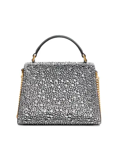 Valentino Garavani Women's VSling Mini Top Handle Bag with Rhinestones and Jewel Logo | Thumbnail 7 Valentino Garavani Women's VSling Mini Top Handle Bag with Rhinestones and Jewel Logo | Thumbnail 7