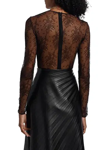Dolce & Gabbana Women's Sheer Lace Bodysuit - Nero | Thumbnail 5 Dolce & Gabbana Women's Sheer Lace Bodysuit - Nero | Thumbnail 5