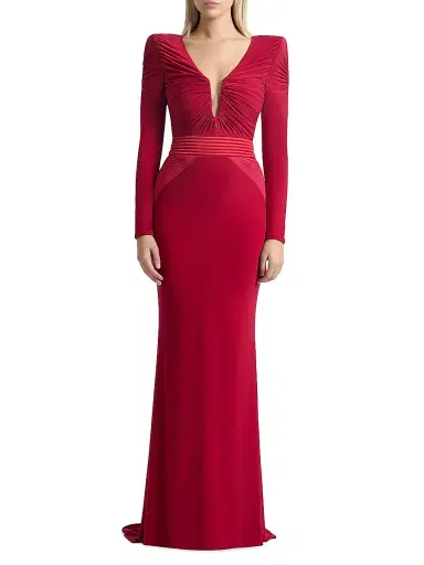 Zhivago Women's The Bloom Gathered Jersey Gown - Dusty Blue | Thumbnail 3 Zhivago Women's The Bloom Gathered Jersey Gown - Dusty Blue | Thumbnail 3