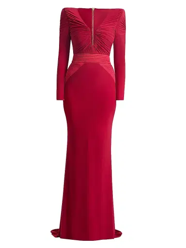 Zhivago Women's The Bloom Gathered Jersey Gown - Dusty Blue | Thumbnail 1 Zhivago Women's The Bloom Gathered Jersey Gown - Dusty Blue | Thumbnail 1