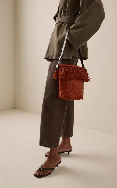 Proenza Schouler Fringed Raffia Bucket Bag | Thumbnail 3 Proenza Schouler Fringed Raffia Bucket Bag | Thumbnail 3