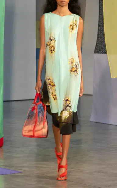 Proenza Schouler Rhetta Printed Crepe Midi Dress | Thumbnail 5 Proenza Schouler Rhetta Printed Crepe Midi Dress | Thumbnail 5