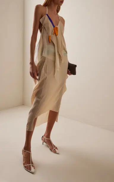 COLLEEN ALLEN Stocking-Waist Draped Midi Skirt | Thumbnail 3 COLLEEN ALLEN Stocking-Waist Draped Midi Skirt | Thumbnail 3