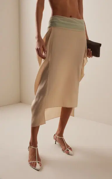 COLLEEN ALLEN Stocking-Waist Draped Midi Skirt | Thumbnail 4 COLLEEN ALLEN Stocking-Waist Draped Midi Skirt | Thumbnail 4
