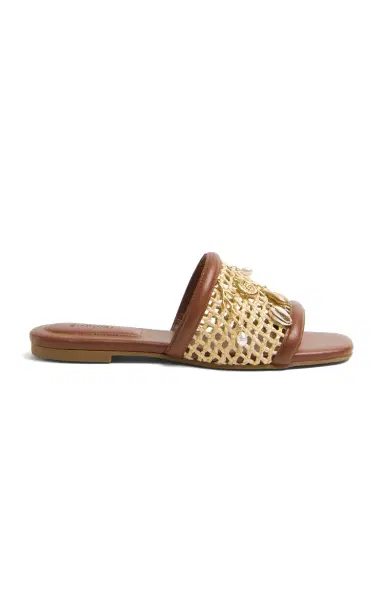 Simkhai Caspian Raffia Netted Sandals | Thumbnail 1 Simkhai Caspian Raffia Netted Sandals | Thumbnail 1