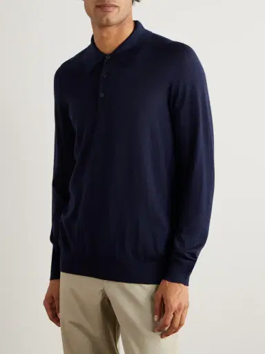 Purdey Wool Polo Shirt - Men | Thumbnail 3 Purdey Wool Polo Shirt - Men | Thumbnail 3
