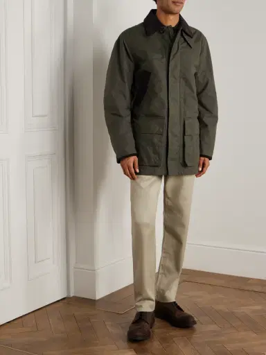 Purdey Pembroke Corduory-Trimmed Cotton-Canvas Coat - Men | Thumbnail 2 Purdey Pembroke Corduory-Trimmed Cotton-Canvas Coat - Men | Thumbnail 2