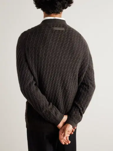 Zegna Cable-Knit Oasi Cashmere Sweater - Men | Thumbnail 4 Zegna Cable-Knit Oasi Cashmere Sweater - Men | Thumbnail 4