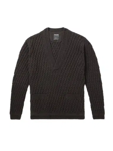 Zegna Cable-Knit Oasi Cashmere Sweater - Men | Thumbnail 1 Zegna Cable-Knit Oasi Cashmere Sweater - Men | Thumbnail 1