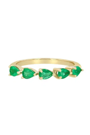 Zoë Chicco Emerald Band Ring | Thumbnail 1 Zoë Chicco Emerald Band Ring | Thumbnail 1