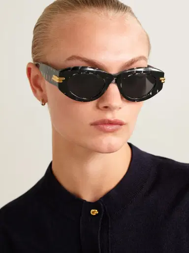 Bottega Veneta Eyewear Oval-frame Acetate Sunglasses | Thumbnail 2 Bottega Veneta Eyewear Oval-frame Acetate Sunglasses | Thumbnail 2