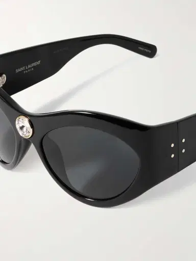 Saint Laurent Eyewear Esther Cat-eye Crystal-embellished Acetate Sunglasses | Thumbnail 4 Saint Laurent Eyewear Esther Cat-eye Crystal-embellished Acetate Sunglasses | Thumbnail 4