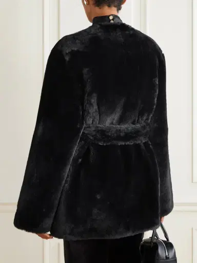 TOTEME Belted Shearling Jacket | Thumbnail 3 TOTEME Belted Shearling Jacket | Thumbnail 3