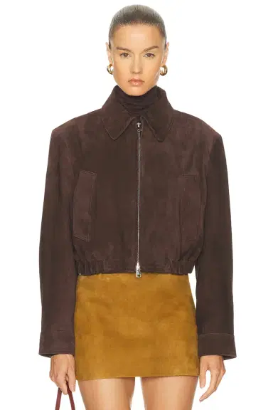 AGOLDE Nahlia Cropped Suede Jacket | Thumbnail 3 AGOLDE Nahlia Cropped Suede Jacket | Thumbnail 3