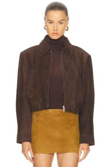 AGOLDE Nahlia Cropped Suede Jacket | Thumbnail 4 AGOLDE Nahlia Cropped Suede Jacket | Thumbnail 4
