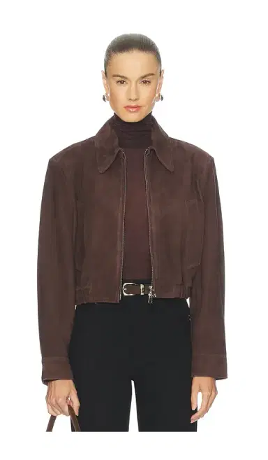 AGOLDE Nahlia Cropped Suede Jacket | Thumbnail 1 AGOLDE Nahlia Cropped Suede Jacket | Thumbnail 1