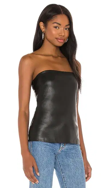 susana monaco Faux Leather Tube Top | Thumbnail 2 susana monaco Faux Leather Tube Top | Thumbnail 2