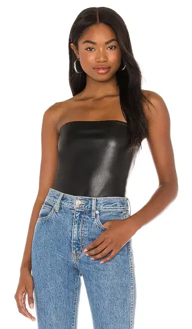 susana monaco Faux Leather Tube Top | Thumbnail 1 susana monaco Faux Leather Tube Top | Thumbnail 1