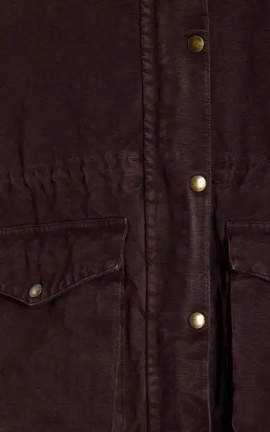Prada Leather-Trimmed Denim Utility Jacket | Thumbnail 5 Prada Leather-Trimmed Denim Utility Jacket | Thumbnail 5