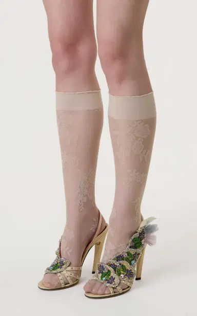 Valentino Garavani Sheer Lace Socks | Thumbnail 3 Valentino Garavani Sheer Lace Socks | Thumbnail 3