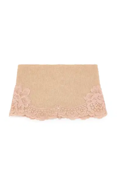 Valentino Garavani Lace-Trimmed Cashmere Headband | Thumbnail 3 Valentino Garavani Lace-Trimmed Cashmere Headband | Thumbnail 3
