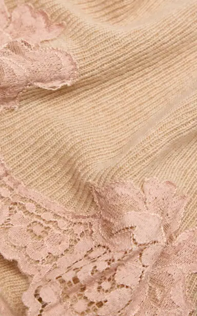 Valentino Garavani Lace-Trimmed Cashmere Headband | Thumbnail 4 Valentino Garavani Lace-Trimmed Cashmere Headband | Thumbnail 4