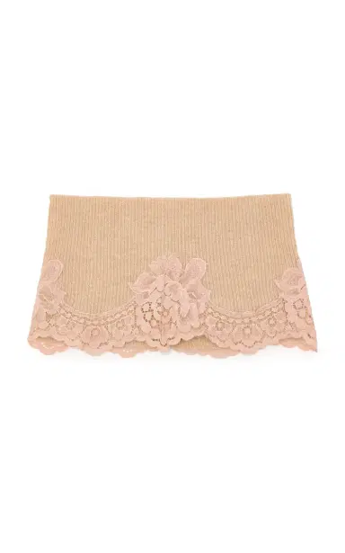 Valentino Garavani Lace-Trimmed Cashmere Headband | Thumbnail 5 Valentino Garavani Lace-Trimmed Cashmere Headband | Thumbnail 5
