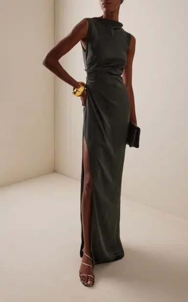 LAPOINTE Ruched Satin Gown | Thumbnail 6 LAPOINTE Ruched Satin Gown | Thumbnail 6