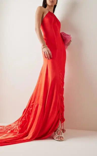 ALEJANDRA ALONSO ROJAS Dip-Dyed Silk Halter Gown | Thumbnail 2 ALEJANDRA ALONSO ROJAS Dip-Dyed Silk Halter Gown | Thumbnail 2