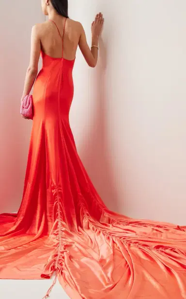ALEJANDRA ALONSO ROJAS Dip-Dyed Silk Halter Gown | Thumbnail 4 ALEJANDRA ALONSO ROJAS Dip-Dyed Silk Halter Gown | Thumbnail 4