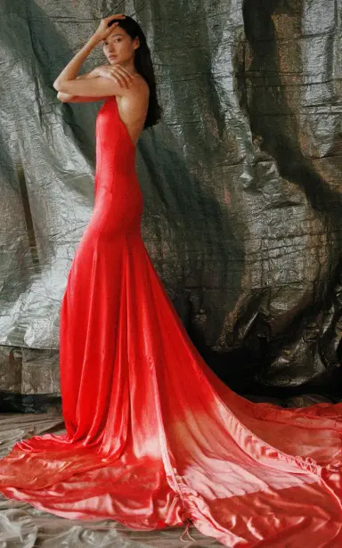 ALEJANDRA ALONSO ROJAS Dip-Dyed Silk Halter Gown | Thumbnail 5 ALEJANDRA ALONSO ROJAS Dip-Dyed Silk Halter Gown | Thumbnail 5