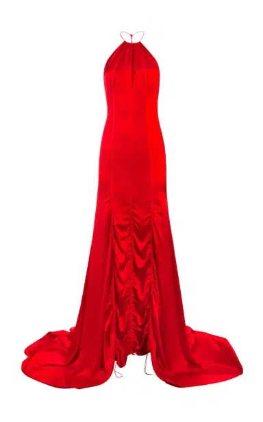 ALEJANDRA ALONSO ROJAS Dip-Dyed Silk Halter Gown | Thumbnail 1 ALEJANDRA ALONSO ROJAS Dip-Dyed Silk Halter Gown | Thumbnail 1