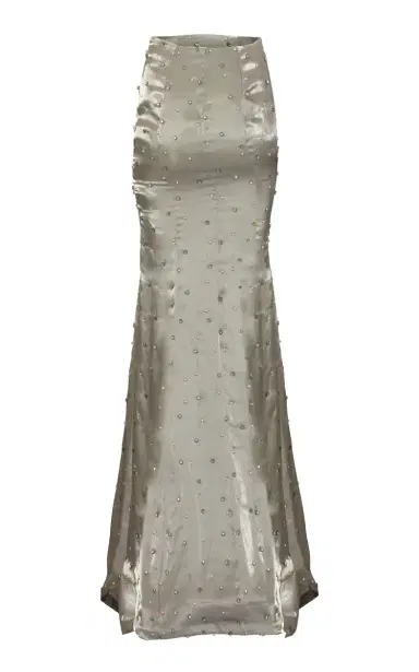 LA FUORI Minted Sage Embroidered Maxi Skirt | Thumbnail 6 LA FUORI Minted Sage Embroidered Maxi Skirt | Thumbnail 6