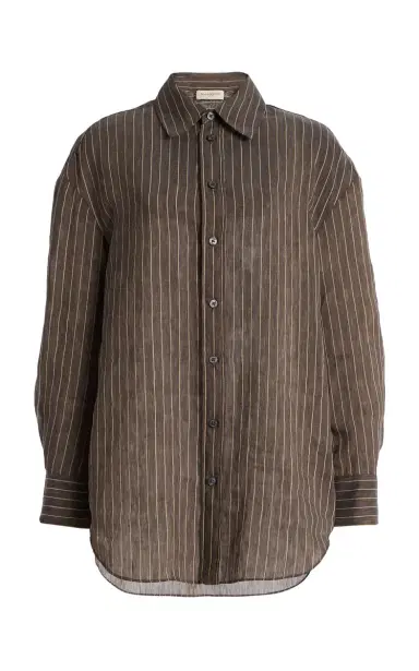 Kallmeyer Dani Pinstriped Linen-Blend Shirt | Thumbnail 7 Kallmeyer Dani Pinstriped Linen-Blend Shirt | Thumbnail 7