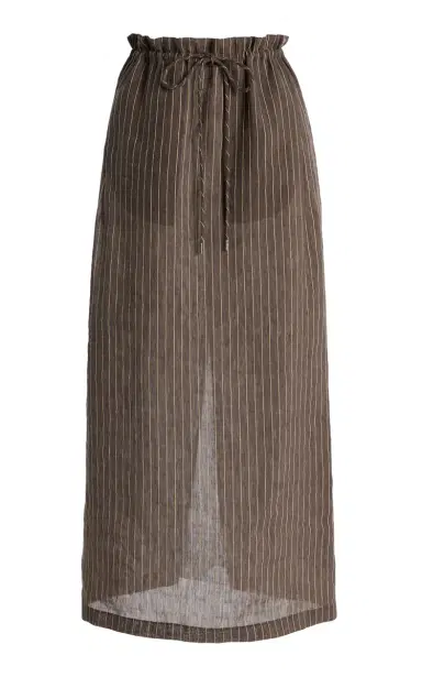 KALLMEYER Regina Pinstriped Linen-Blend Midi Skirt | Thumbnail 7 KALLMEYER Regina Pinstriped Linen-Blend Midi Skirt | Thumbnail 7