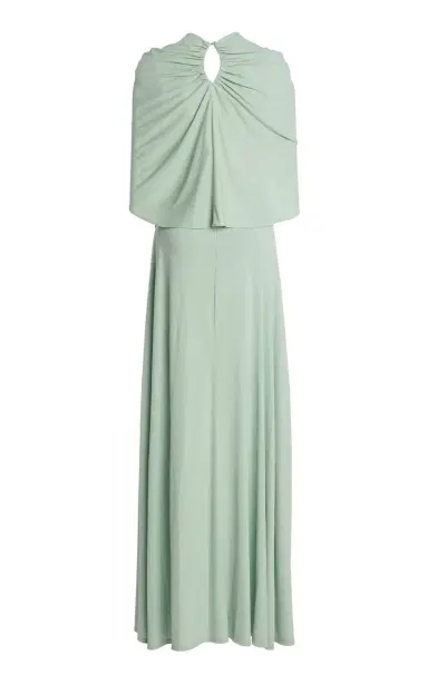 KALLMEYER Matilda Ruched Jersey Cape Gown | Thumbnail 5 KALLMEYER Matilda Ruched Jersey Cape Gown | Thumbnail 5