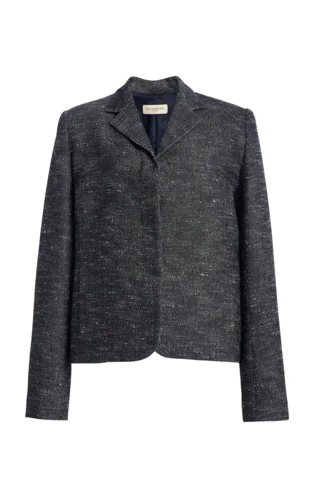 Iman Shrunken Cotton-Blend Blazer Iman Shrunken Cotton-Blend Blazer
