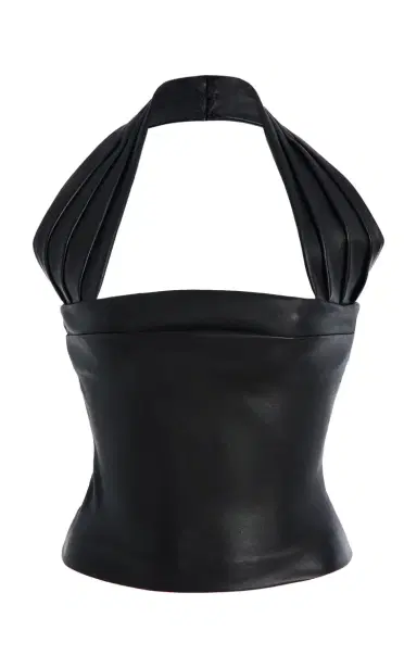 LaQuan Smith Leather Halter Top | Thumbnail 1 LaQuan Smith Leather Halter Top | Thumbnail 1