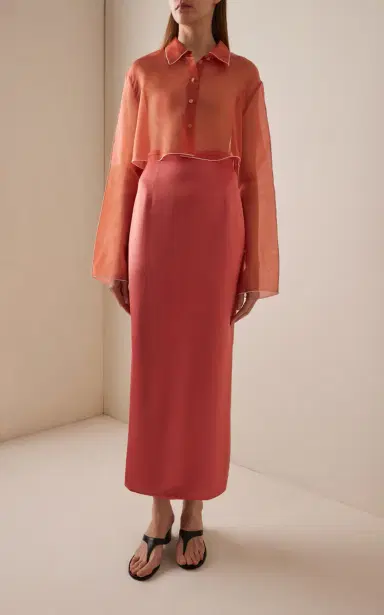 Khaite Winton Satin Midi Skirt | Thumbnail 3 Khaite Winton Satin Midi Skirt | Thumbnail 3