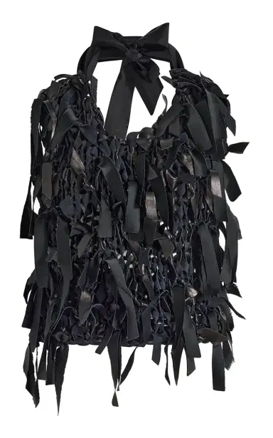 Khaite Tevis Fringed Plonge Leather Halter Top | Thumbnail 6 Khaite Tevis Fringed Plonge Leather Halter Top | Thumbnail 6