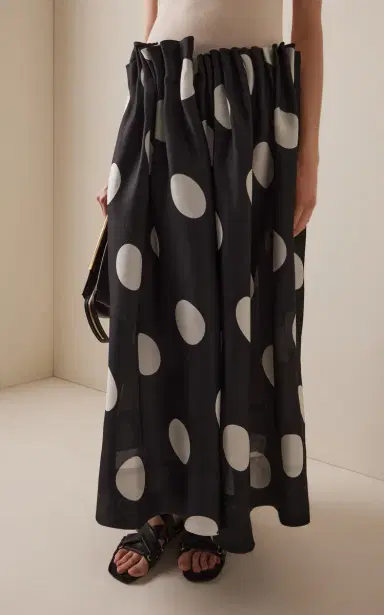 Khaite Riley Gathered Silk Gazar Maxi Skirt | Thumbnail 5 Khaite Riley Gathered Silk Gazar Maxi Skirt | Thumbnail 5