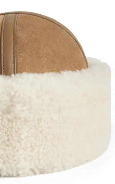 Toteme Shearling-Trimmed Suede Hat | Thumbnail 3 Toteme Shearling-Trimmed Suede Hat | Thumbnail 3