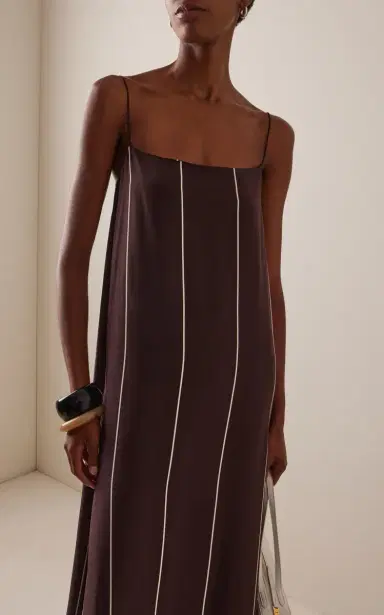 BONDI BORN Orta Striped Silk Maxi Slip Dress | Thumbnail 3 BONDI BORN Orta Striped Silk Maxi Slip Dress | Thumbnail 3