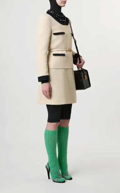 Valentino Garavani Bow-Detailed Wool-Blend Tweed Mini Skirt | Thumbnail 2 Valentino Garavani Bow-Detailed Wool-Blend Tweed Mini Skirt | Thumbnail 2