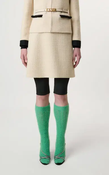 Valentino Garavani Bow-Detailed Wool-Blend Tweed Mini Skirt | Thumbnail 3 Valentino Garavani Bow-Detailed Wool-Blend Tweed Mini Skirt | Thumbnail 3