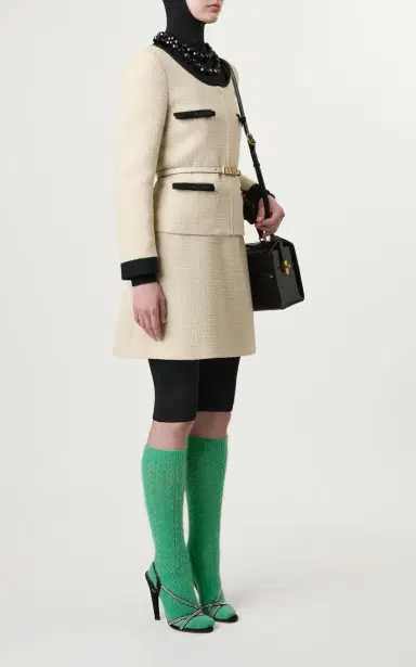Valentino Garavani Cropped Technical Jersey Leggings | Thumbnail 2 Valentino Garavani Cropped Technical Jersey Leggings | Thumbnail 2