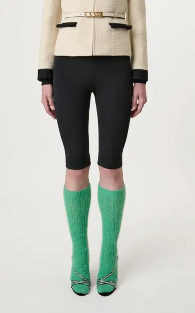 Valentino Garavani Cropped Technical Jersey Leggings | Thumbnail 3 Valentino Garavani Cropped Technical Jersey Leggings | Thumbnail 3