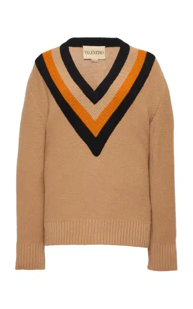 Valentino Garavani Chevron-Detailed virgin Wool Sweater | Thumbnail 6 Valentino Garavani Chevron-Detailed virgin Wool Sweater | Thumbnail 6